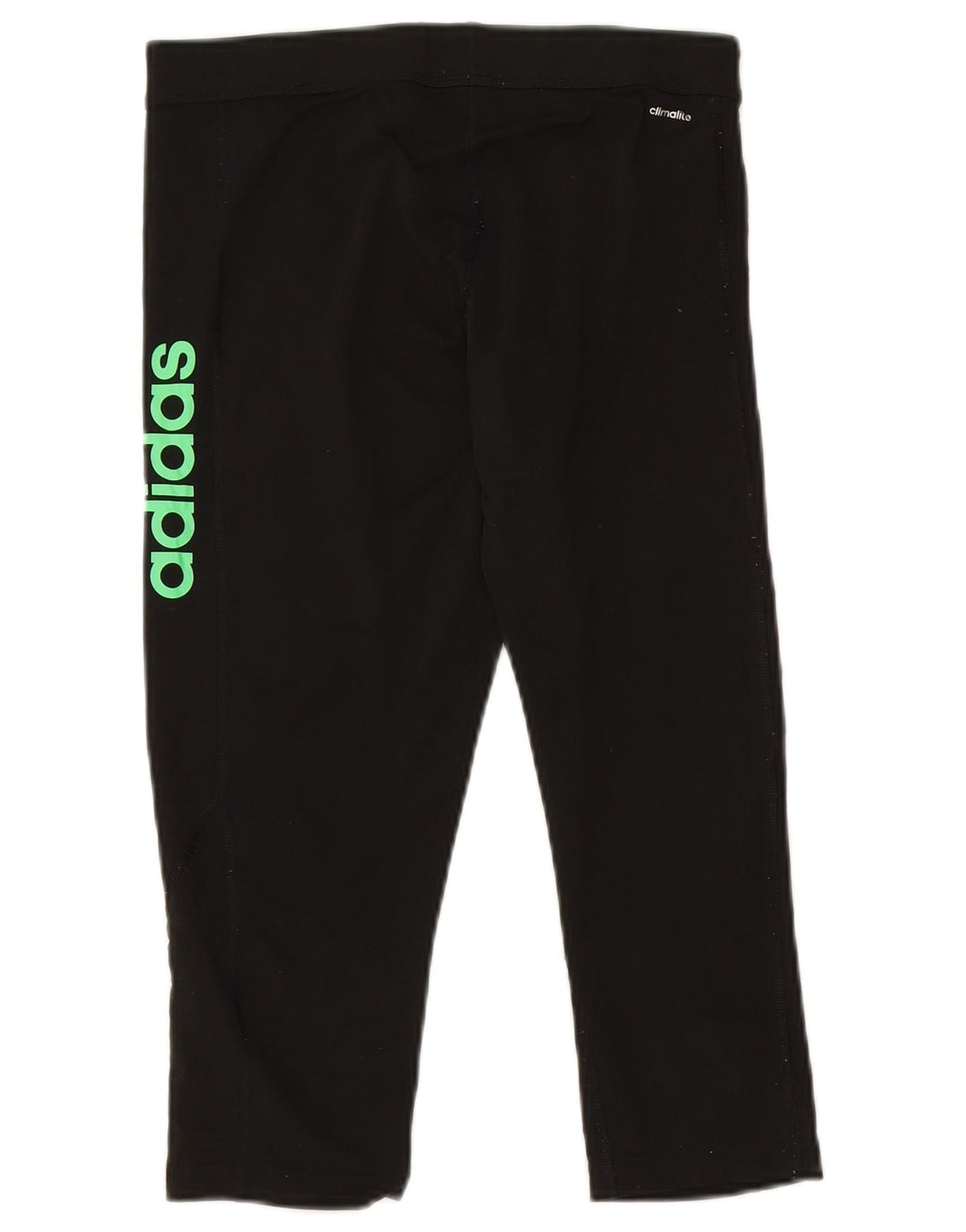 ADIDAS Womens Climalite Graphic Capri Leggings UK 12/14 Medium Black
