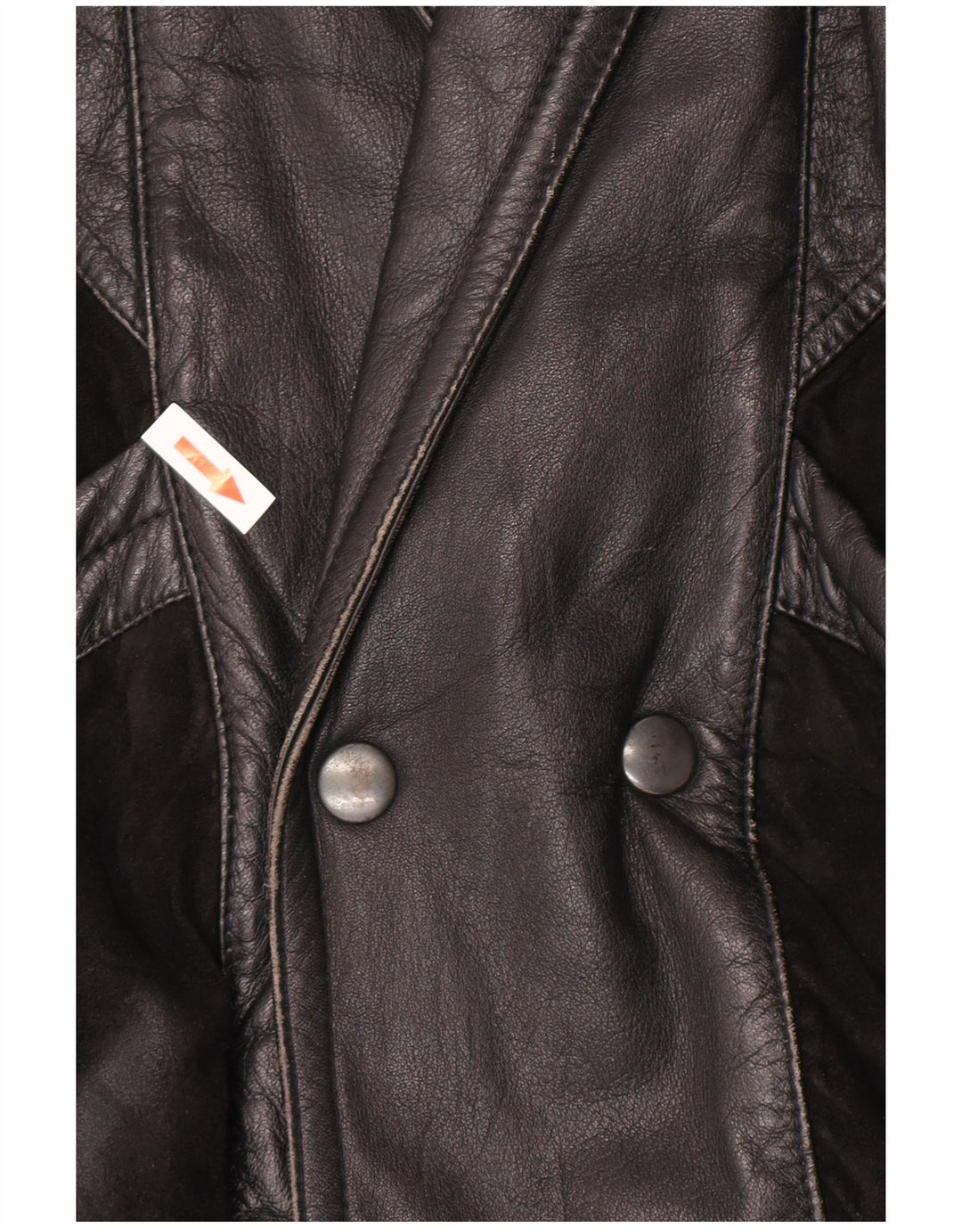 Giacca bomber in pelle da uomo vintage UK 40 grande nera