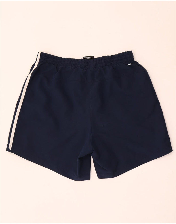 Pantaloncini sportivi Adidas Climalite da uomo medi in poliestere blu navy