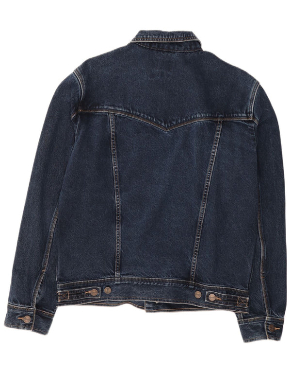 Giacca in denim da uomo Wrangler vestibilità casual UK 40 grande cotone blu navy