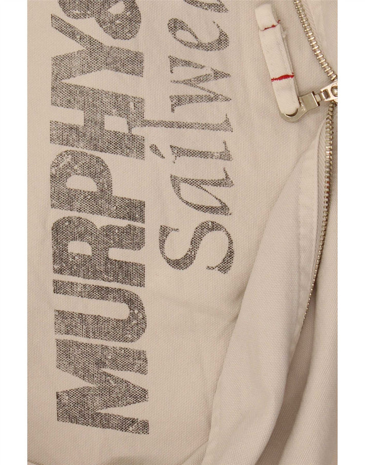 Bomber grafico da uomo Murphy & Nye UK 40 grande cotone beige