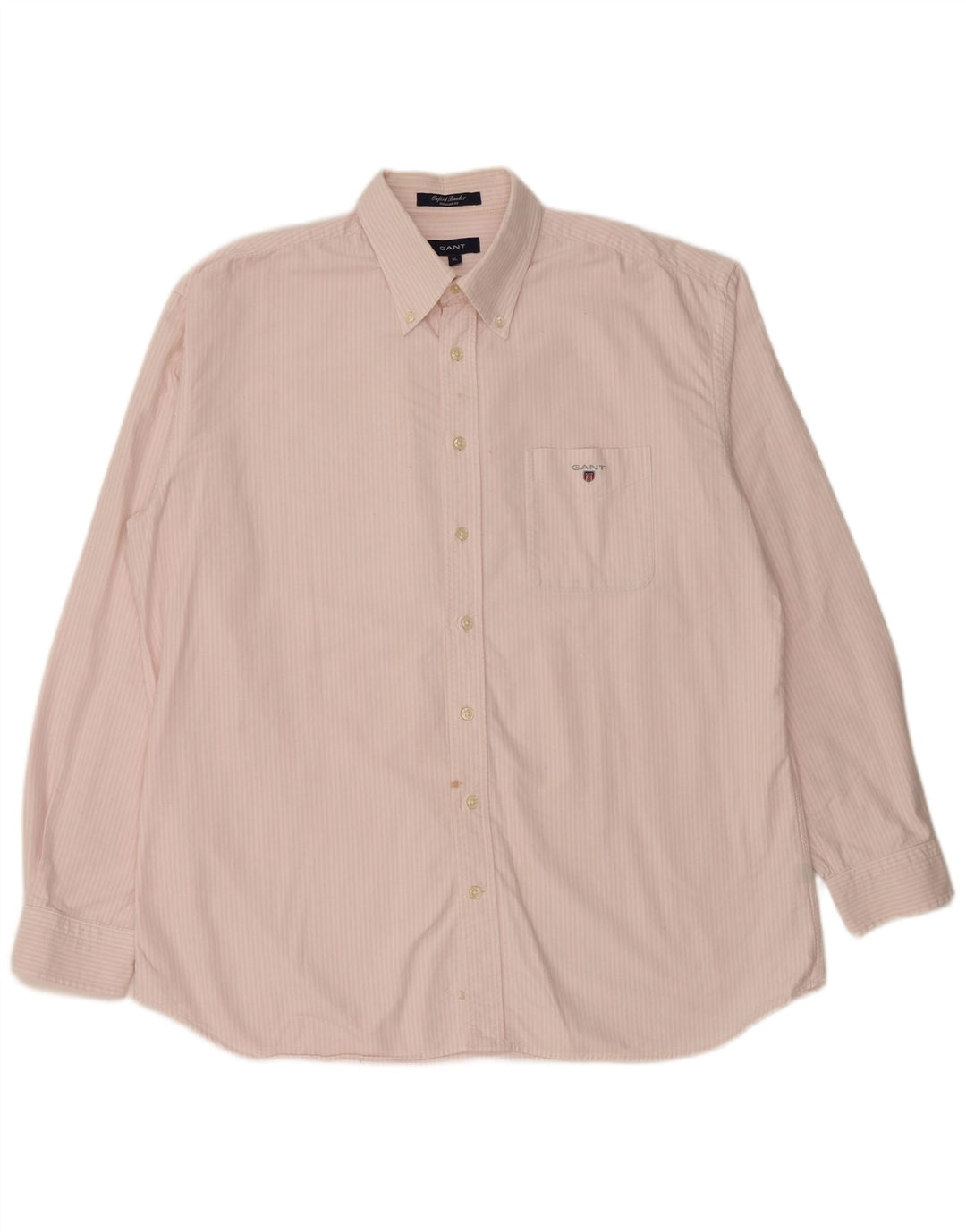 Camicia GANT da uomo vestibilità regolare XL in cotone gessato rosa