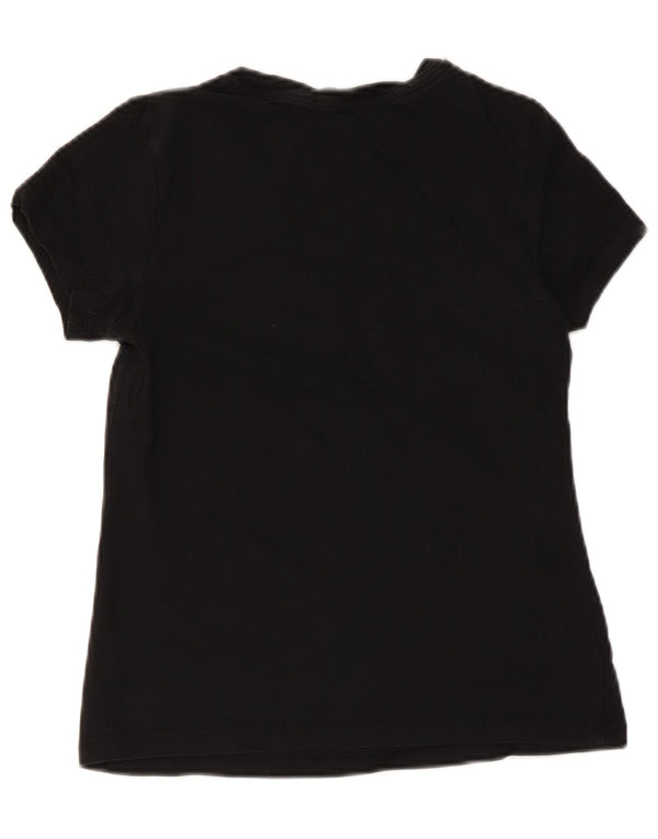 Maglietta grafica da donna Calvin Klein Jeans Top UK 8 Small Nera