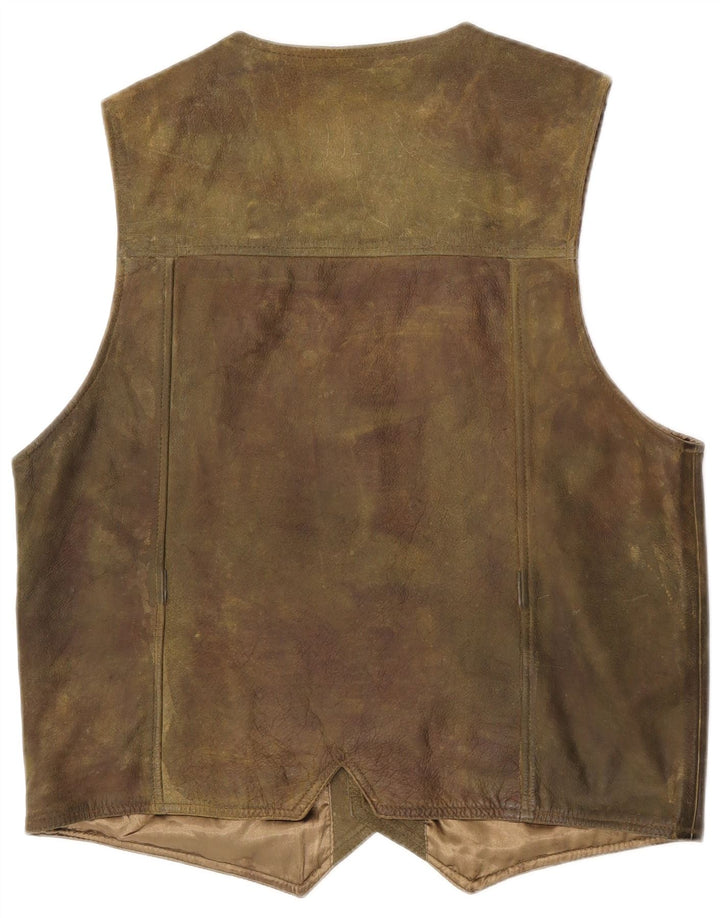 Gilet in pelle da uomo Parforce in pelle kaki media
