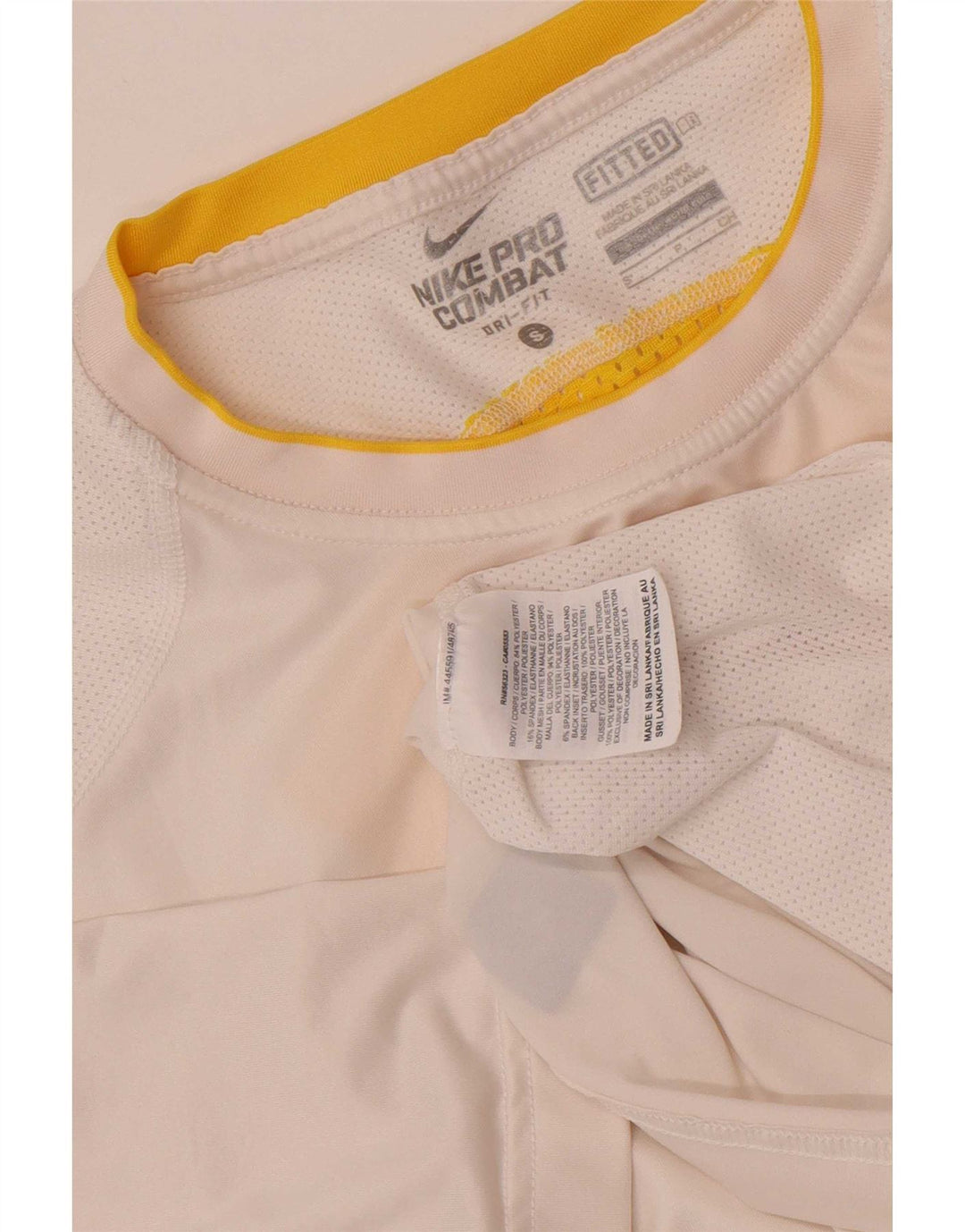 T-shirt Nike Dri Fit da uomo, piccola, in poliestere color block bianco