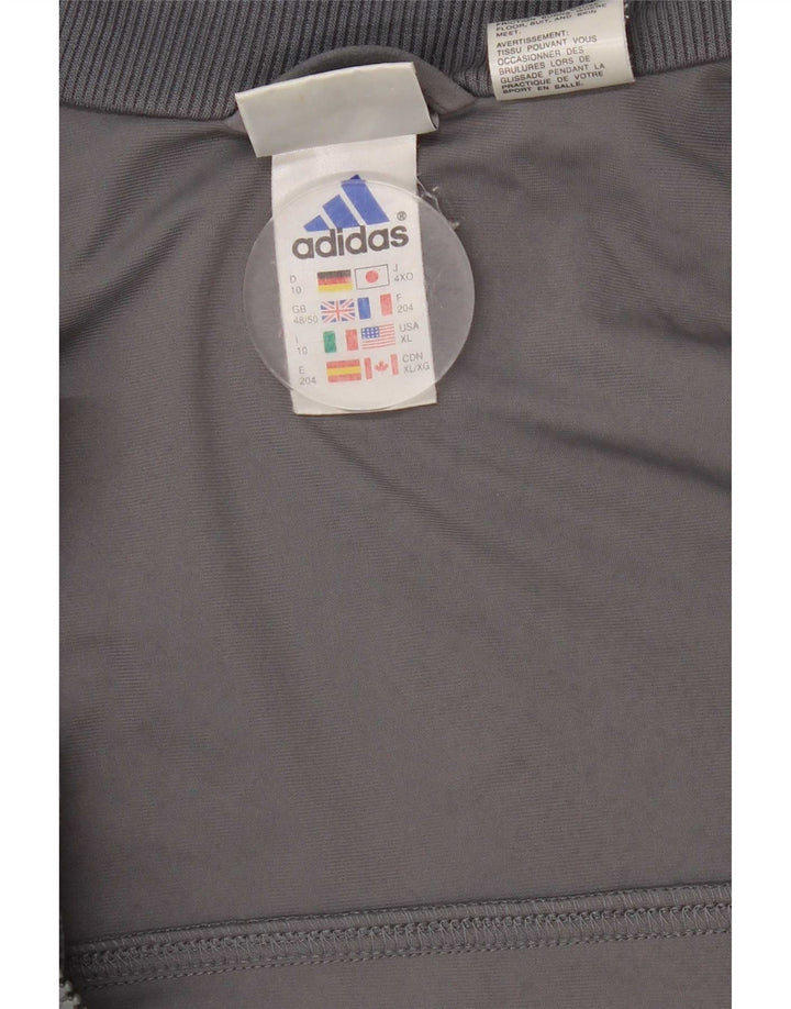 Giacca da tuta da uomo Adidas UK 48/50 XL Poliestere grigio