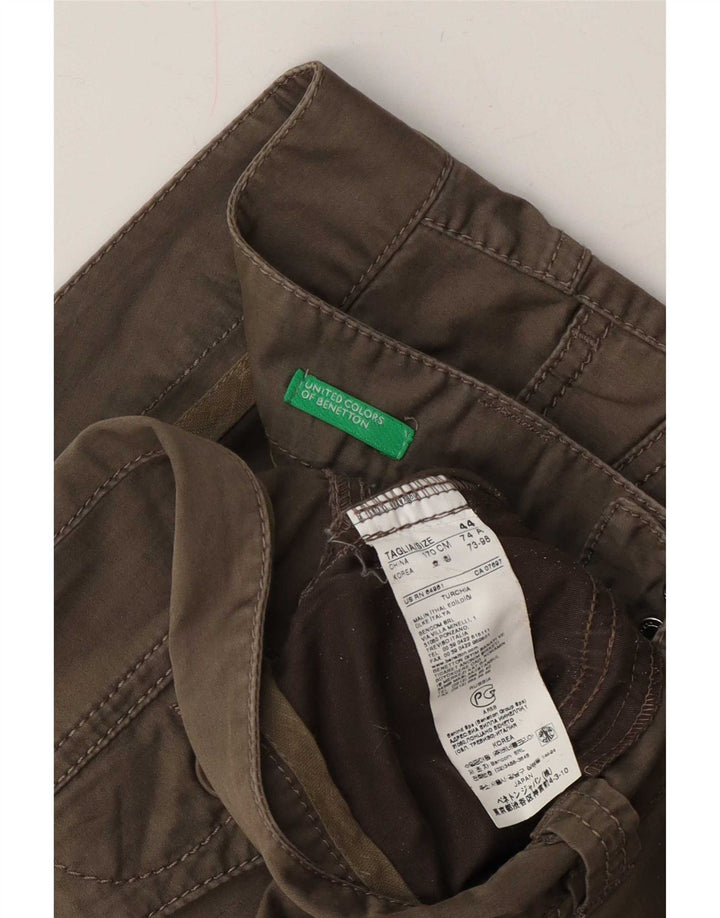 Pantaloncini casual da donna Benetton IT 44 Medium W30 Cotone kaki