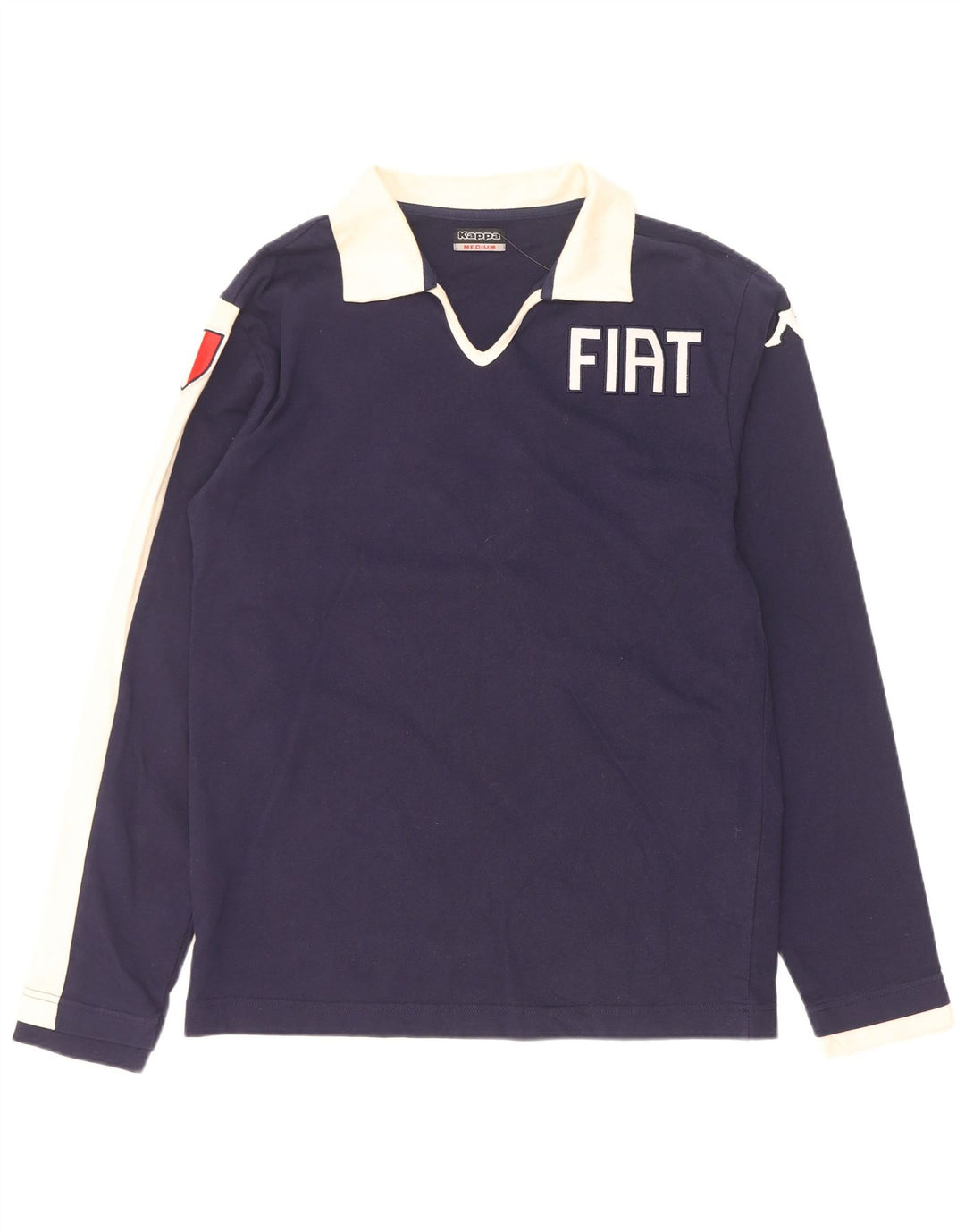 Polo da rugby grafica da uomo Kappa a blocchi di colore blu navy medio