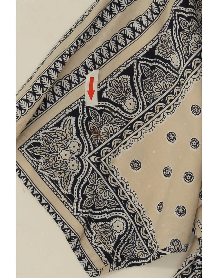 Camicia pullover a maniche corte da uomo Alcatraz in viscosa Paisley beige medio