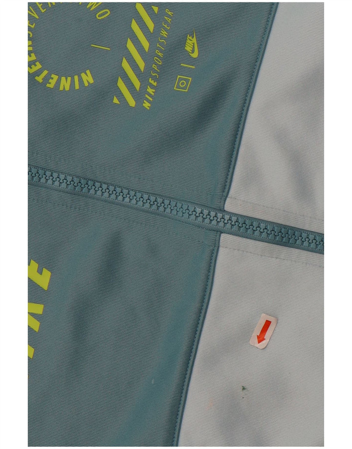 Giacca da ginnastica oversize con grafica Nike da donna UK 10 piccola blu