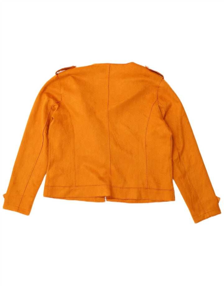 Giacca da motociclista corta da donna C&A EU 44 XL Poliestere giallo
