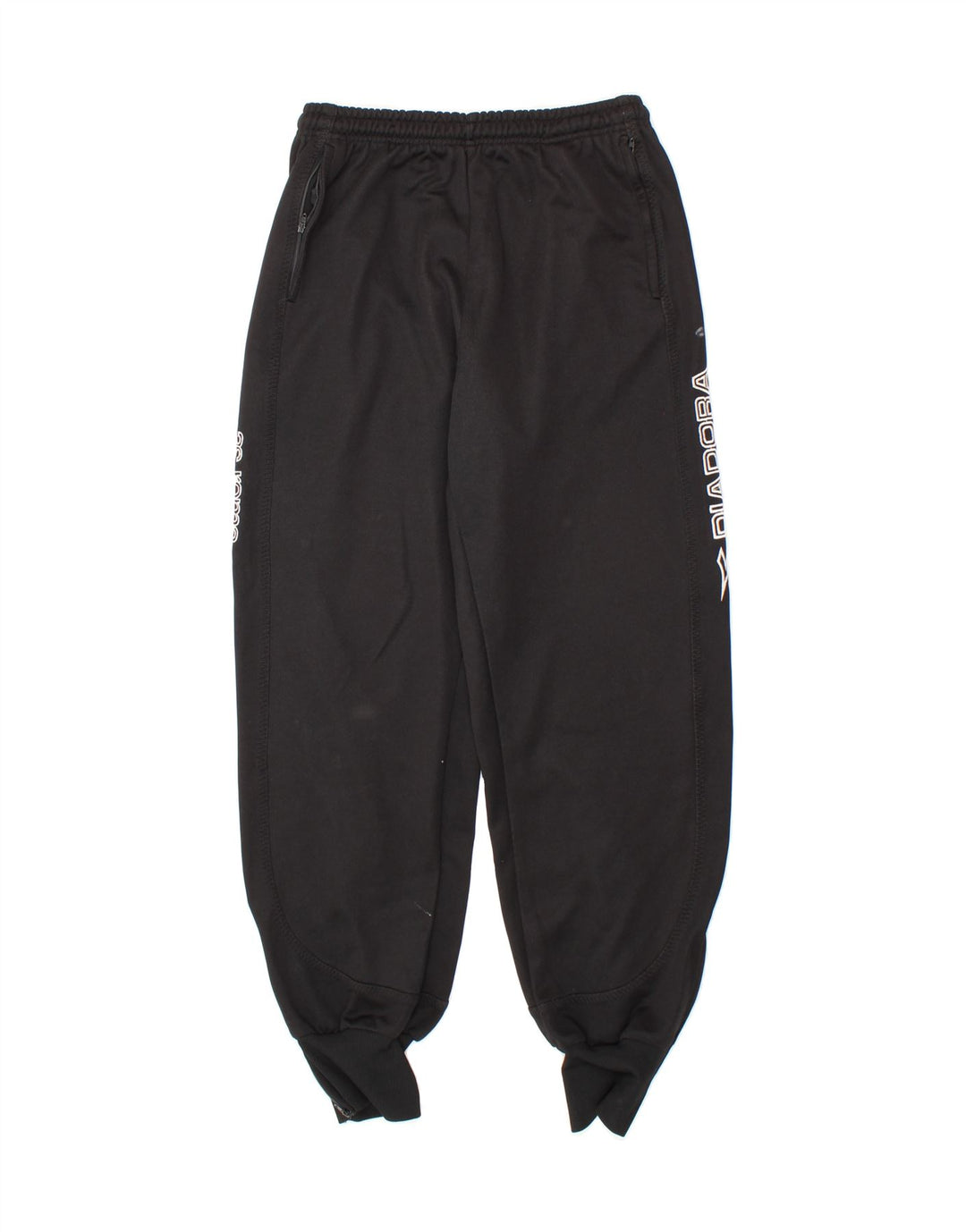 DIADORA Mens Tracksuit Trousers Joggers UK 40 Medium  Black Polyester Vintage Diadora and Second-Hand Diadora from Messina Hembry 