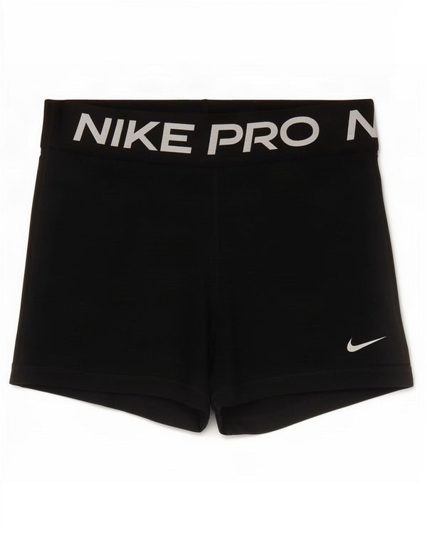 Pantaloncini sportivi Nike Dri Fit Graphic da donna UK 10 piccoli poliestere nero