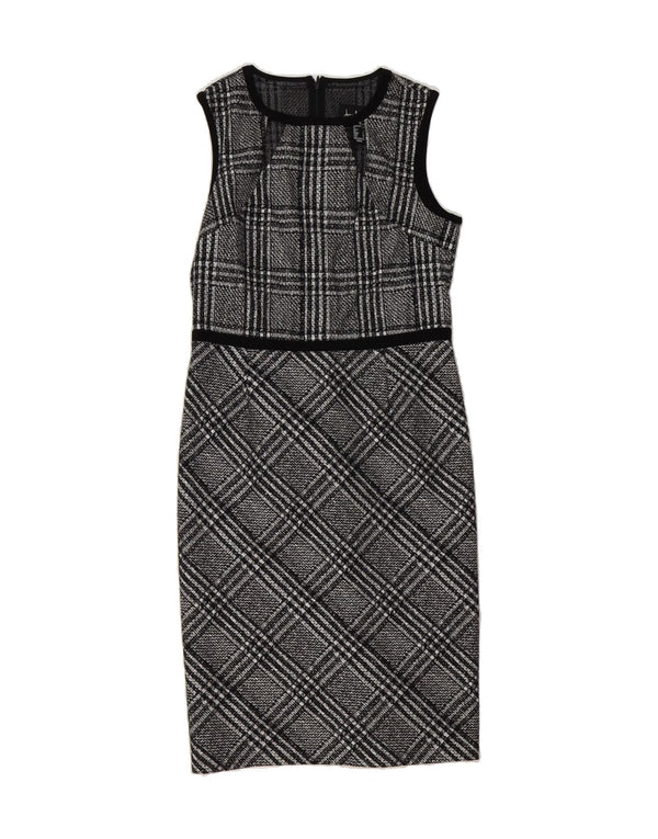 JOSEPH RIBKOFF Womens Sleeveless Sheath Dress UK 10 Small  Black Check