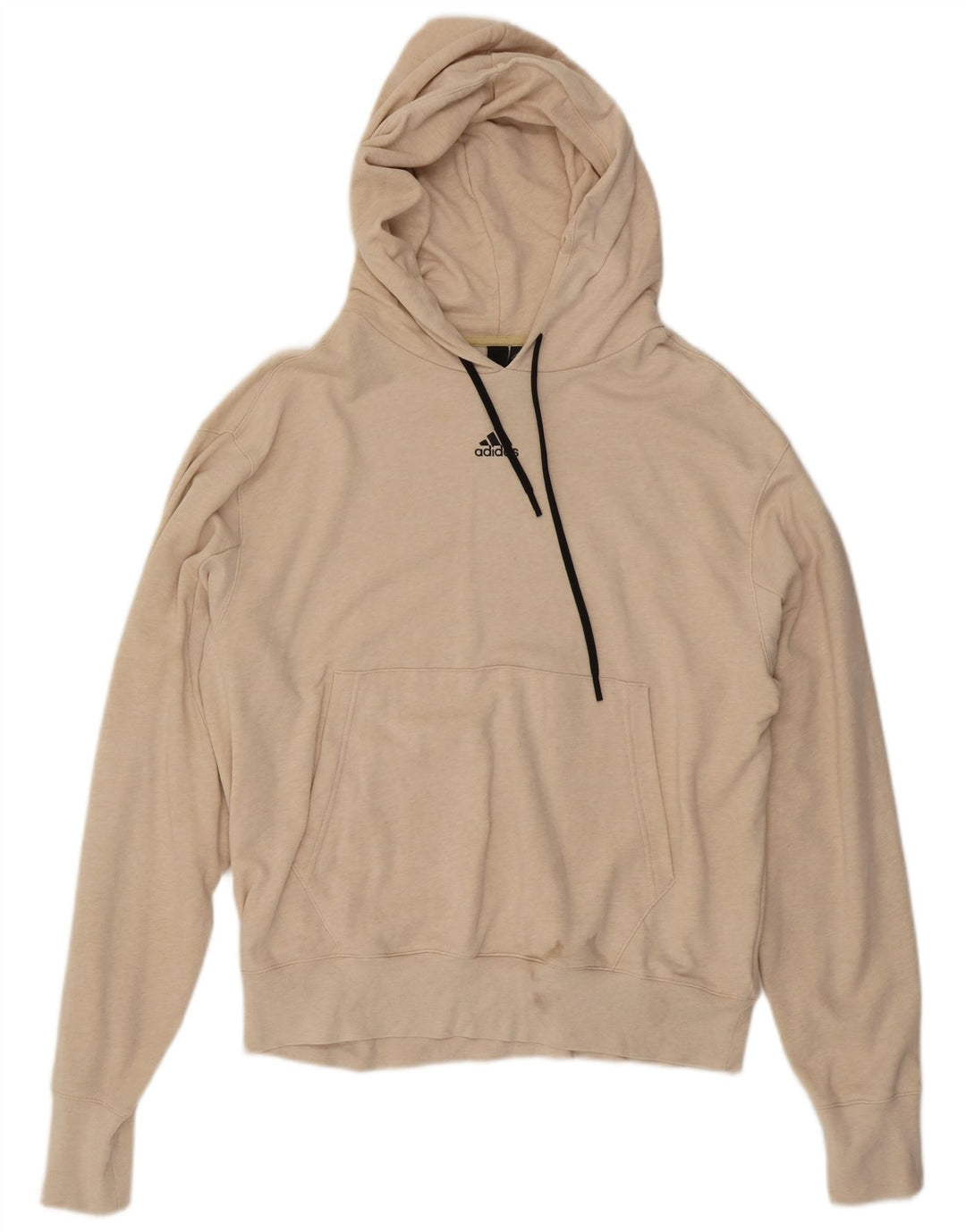 Maglione con cappuccio da uomo ADIDAS grande in cotone beige