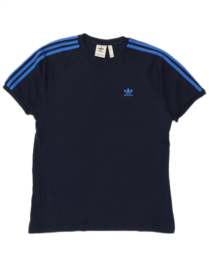 T-shirt da uomo Adidas Top Large in cotone blu navy