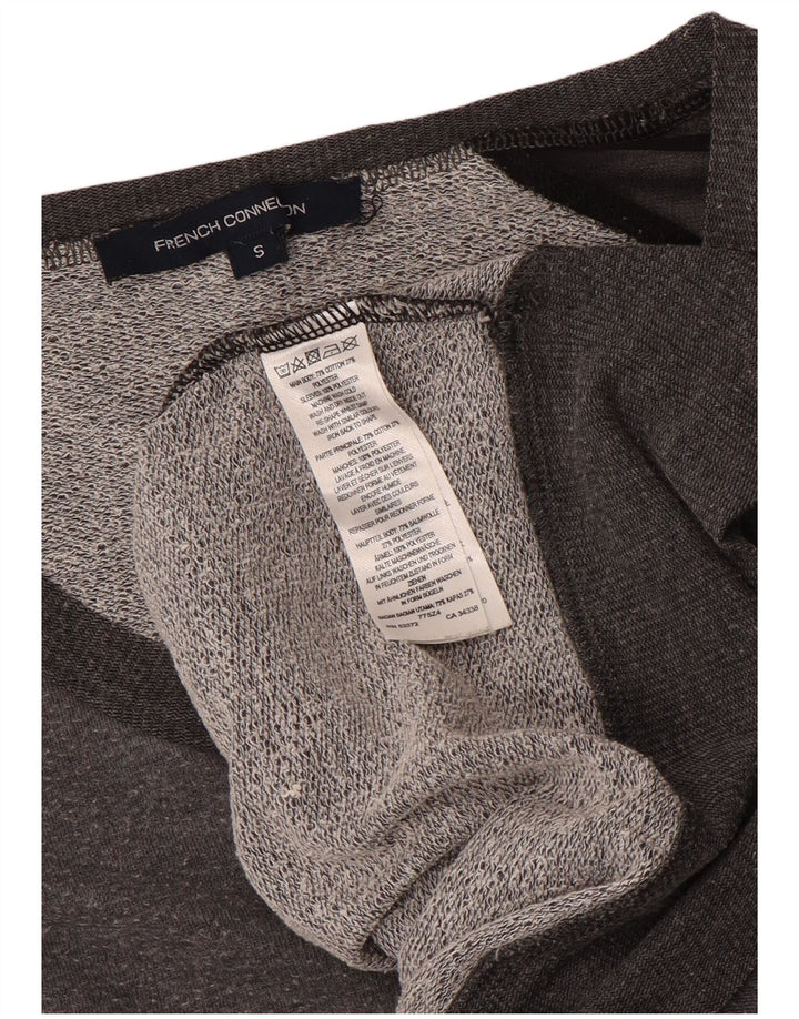 Felpa da donna con maniche a 3/4 di French Connection UK 10 piccola grigia