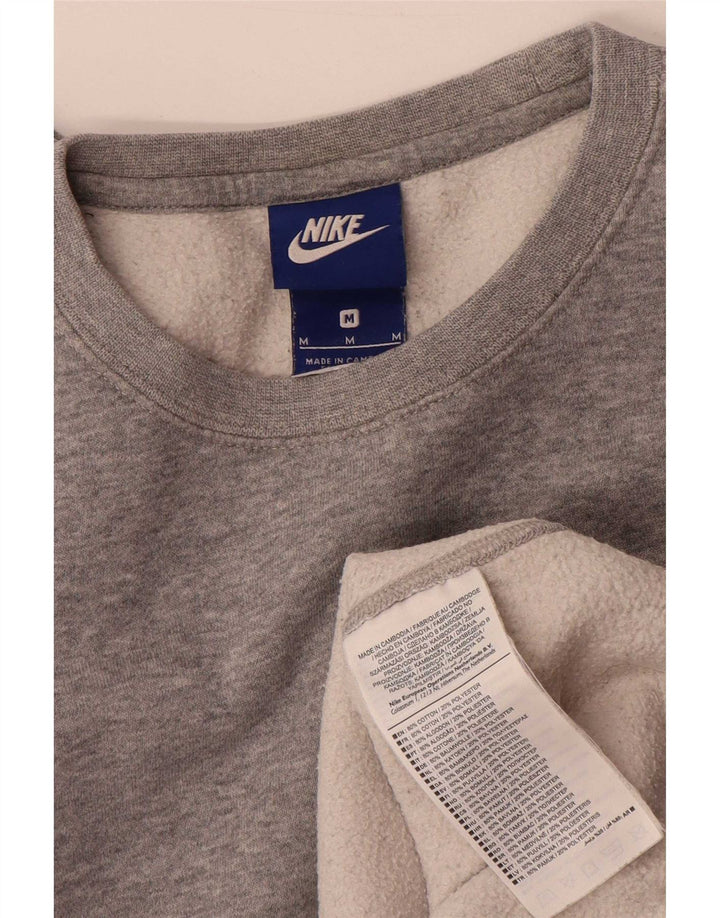 Felpa Nike Uomo Maglione Cotone Grigio Medio