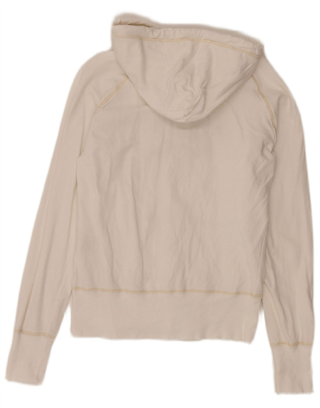 Maglione con cappuccio e zip grafica da donna Lee UK 10 piccolo bianco