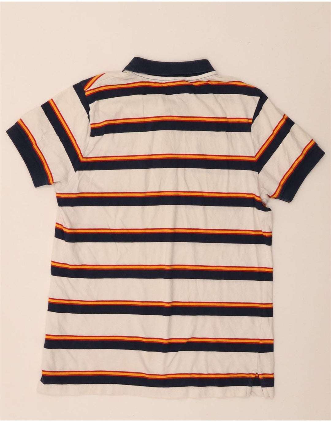 Polo da uomo Ellesse piccola in cotone a righe bianche