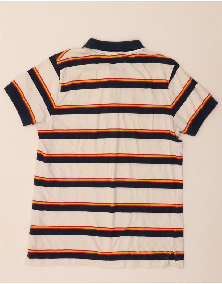 Polo da uomo Ellesse piccola in cotone a righe bianche