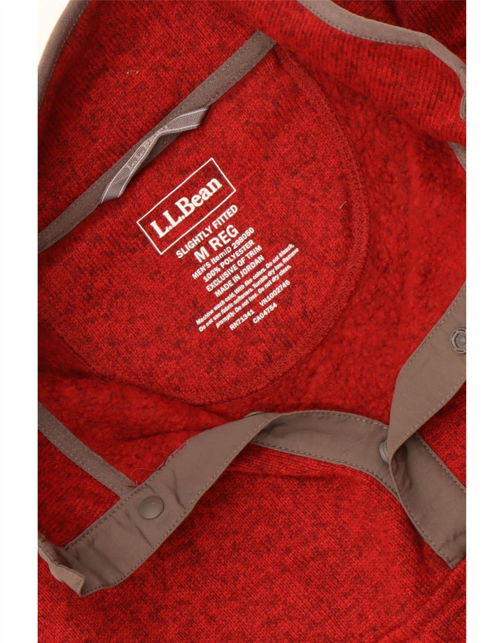 Felpa da uomo con collo abbottonato L.L.Bean, poliestere marrone medio medio