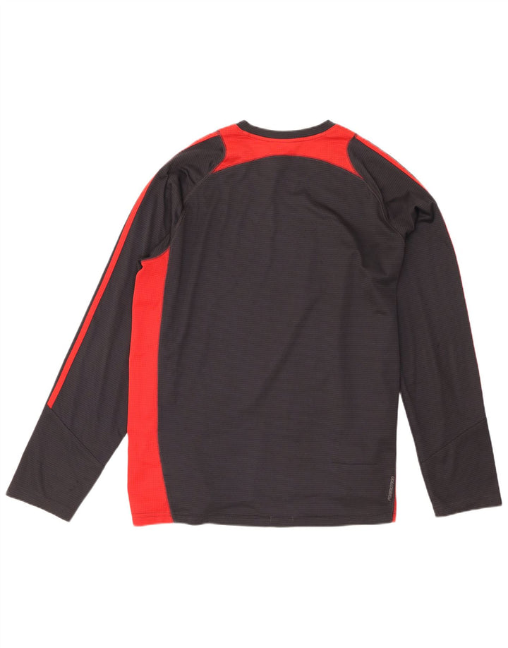 Maglia Adidas da uomo a maniche lunghe XL in poliestere color block grigio