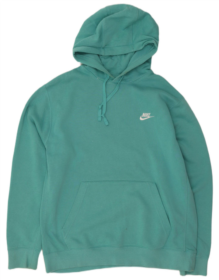 Felpa con cappuccio da uomo Nike Large in cotone turchese