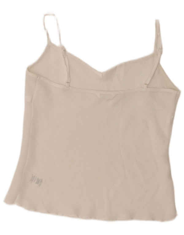 Canottiera trasparente da donna Marks & Spencer UK 12 poliestere bianco medio