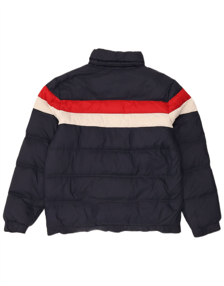 Giacca imbottita da uomo LOTTO UK 40 Large in nylon color block blu navy