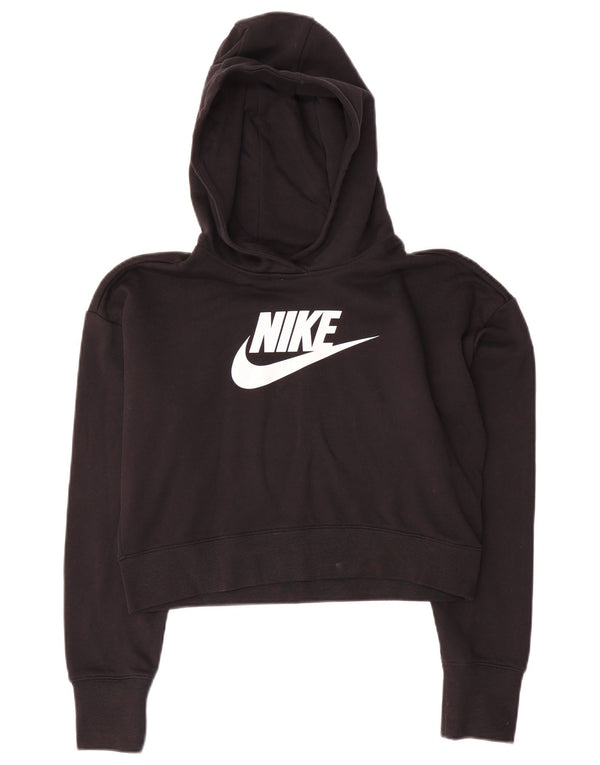 Felpa con cappuccio grafica Nike per ragazze, 13-14 anni, XL, cotone nero