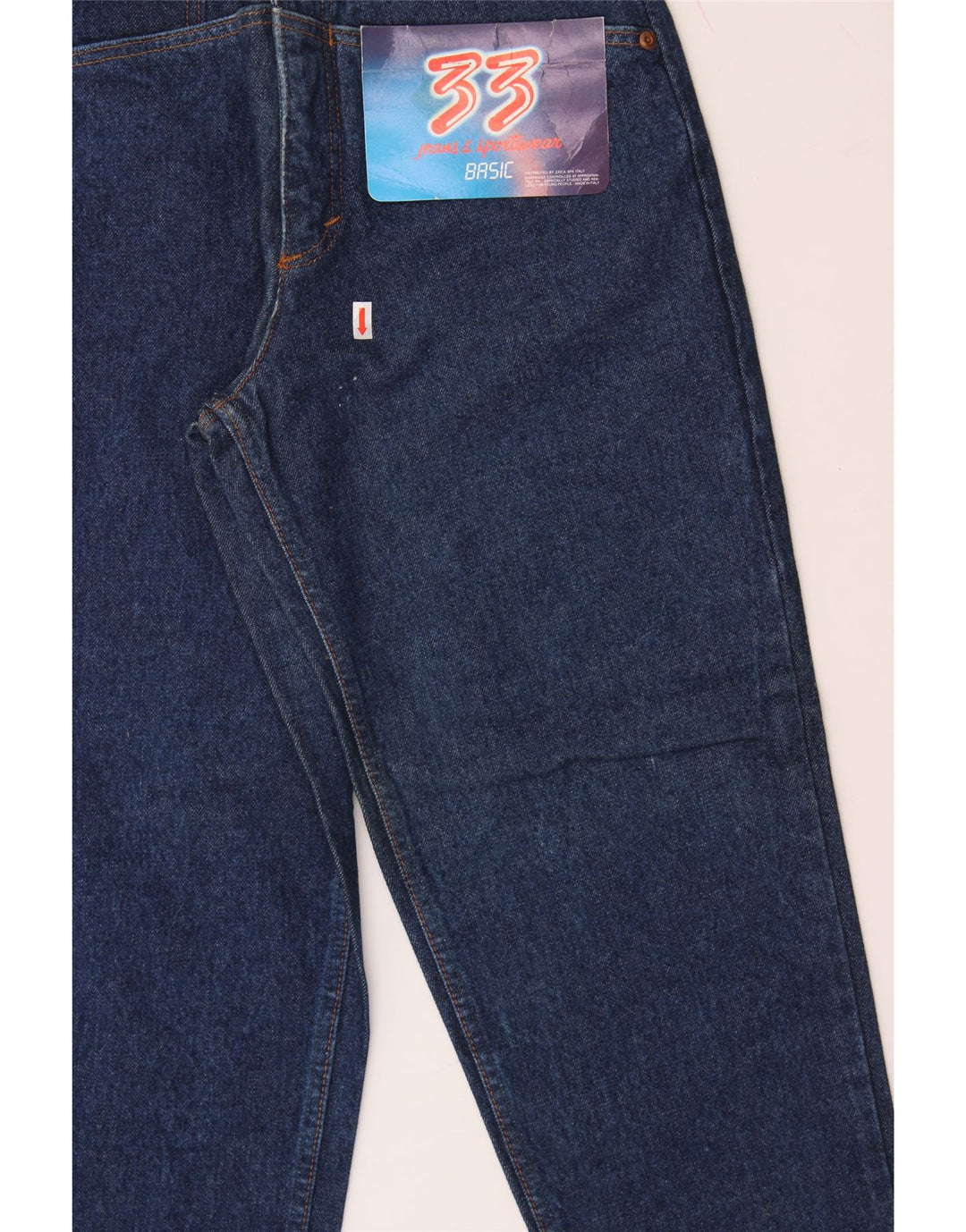 BASIC Womens High Waist Jeans W26 L29 Blue Cotton Vintage Basic and Second-Hand Basic from Messina Hembry 