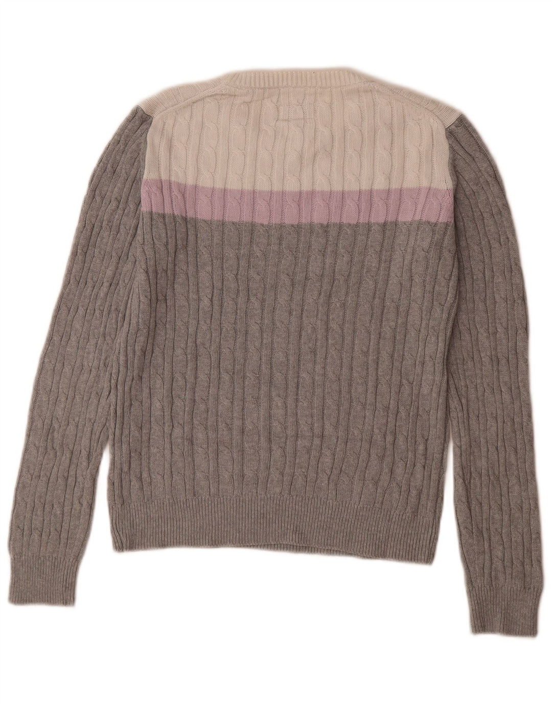 Maglione maglione girocollo da donna Jack Wills UK 10 piccolo blocco colore grigio