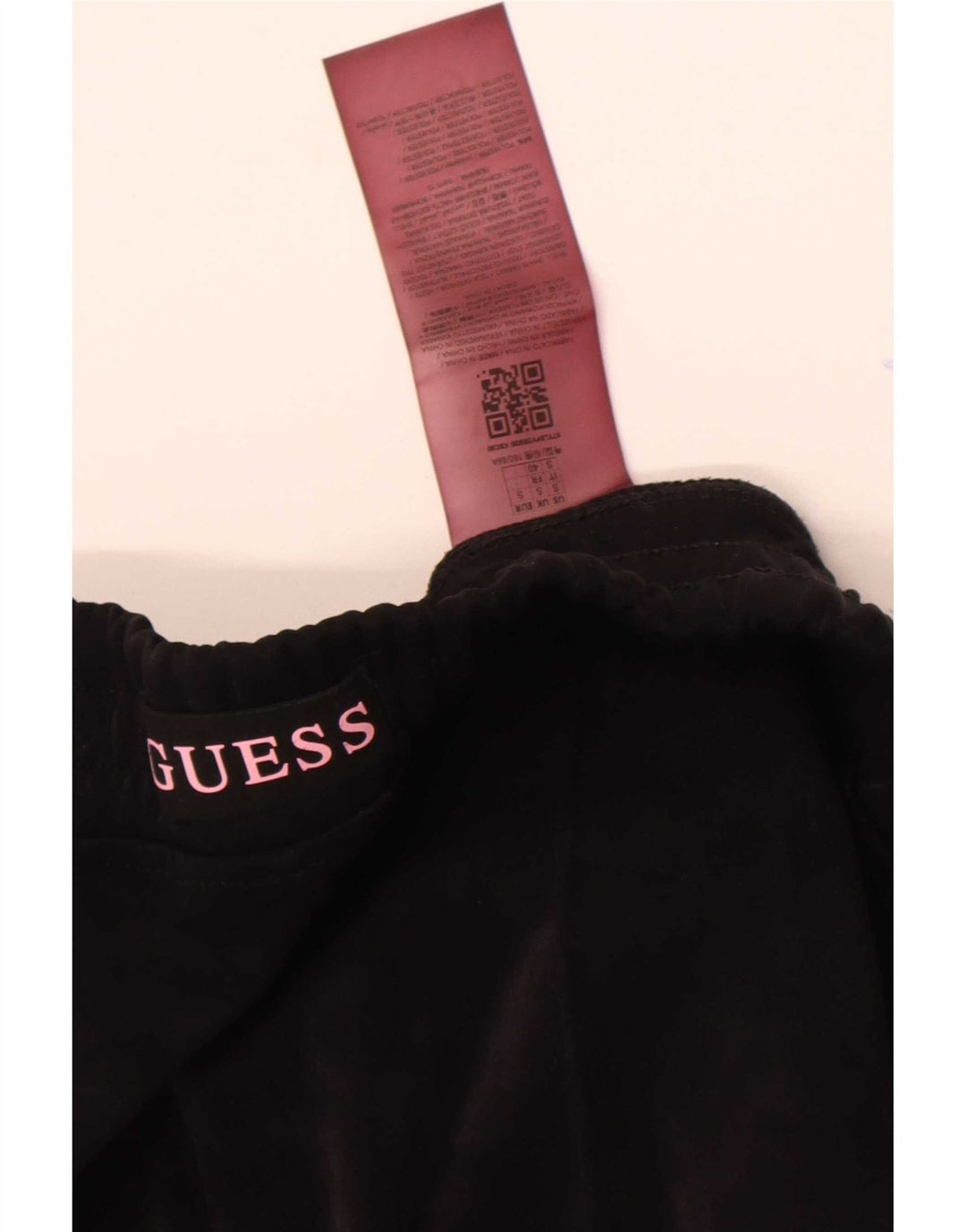 Pantaloni da tuta da donna in velluto Guess UK 10 piccoli poliestere nero