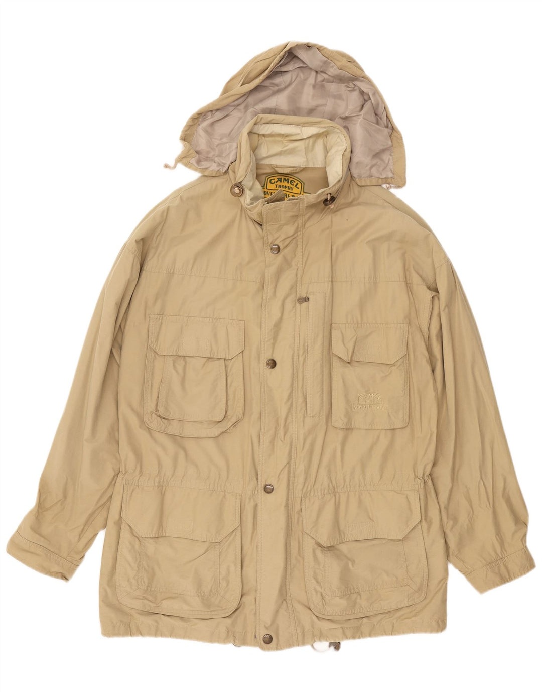 Giacca utilitaria con cappuccio da uomo Camel UK 42 XL Cotone beige