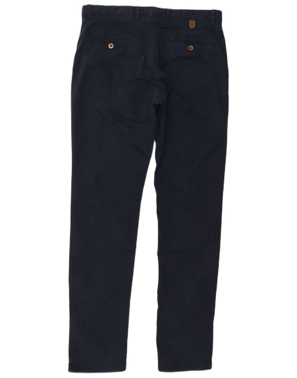 Pantaloni chino slim fit da uomo Massimo Dutti EU 44 Large W34 L33 Blu navy