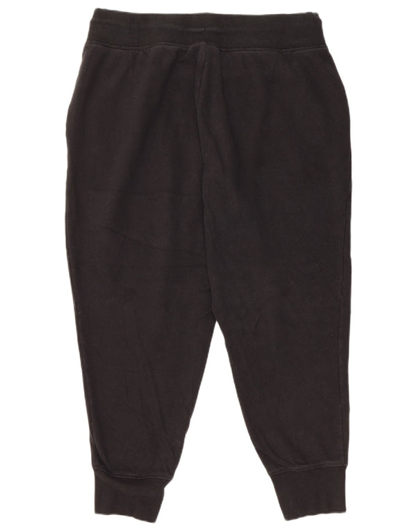 REEBOK Pantaloni da tuta con grafica da donna Joggers UK 18 XL Cotone nero