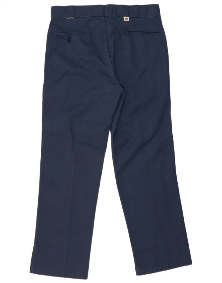 Pantaloni chino dritti da uomo Dickies W34 L31 poliestere blu navy