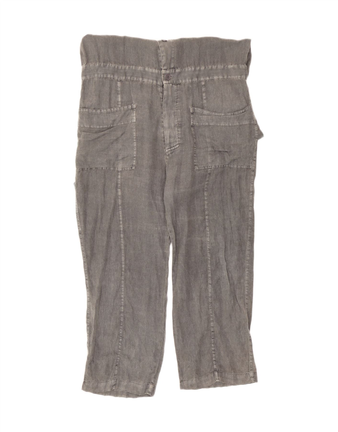 Tuta oversize da donna Zara UK 14 Lino grigio medio