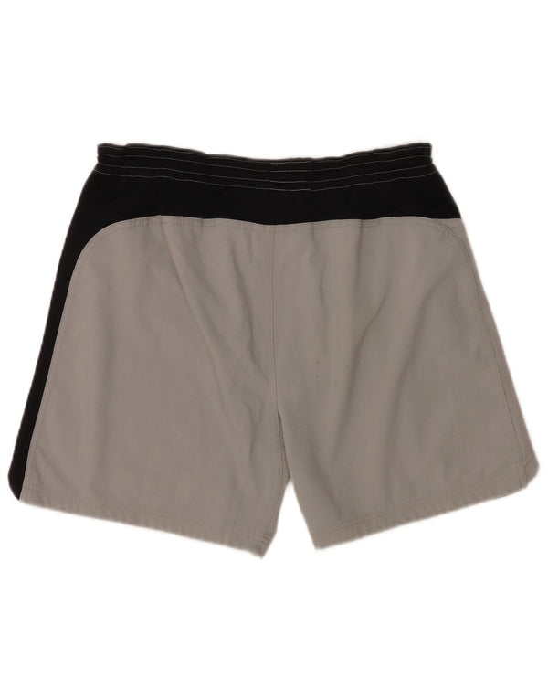 Pantaloncini sportivi Nike da uomo in poliestere color block grigio medio