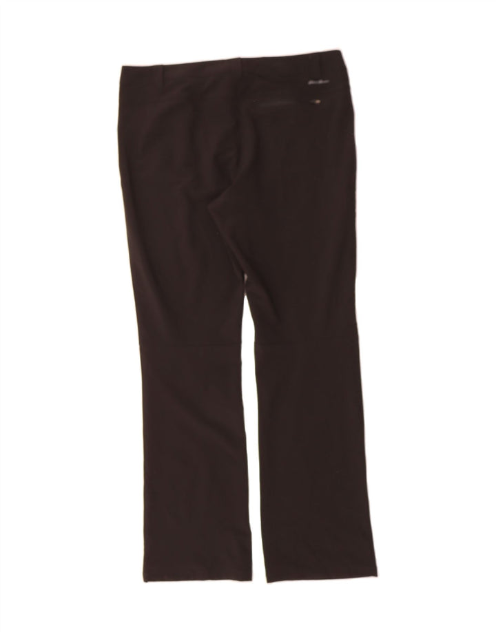 EDDIE BAUER Womens Bootcut Cargo Trousers US 12 Large W36 L33 Black Vintage Eddie Bauer and Second-Hand Eddie Bauer from Messina Hembry 