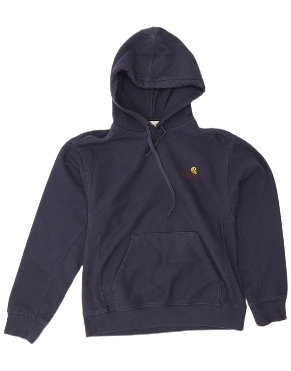 Maglione con cappuccio da uomo Carhartt medio in cotone blu navy