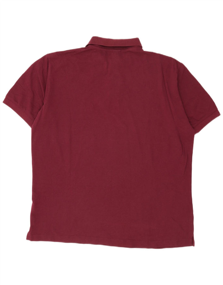 Polo da uomo Spalding 2XL in cotone bordeaux