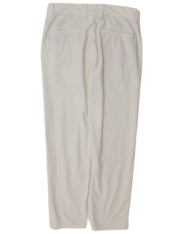 Pantaloni chino slim da uomo Zara EU 38 Small W30 L28 poliestere bianco