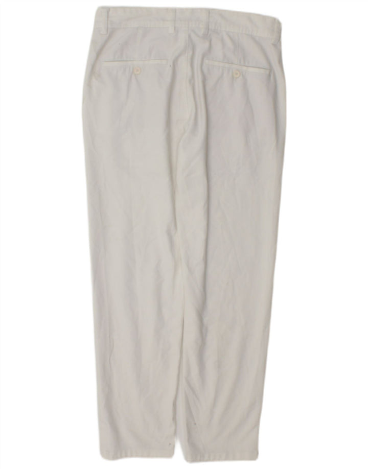 Pantaloni chino slim da uomo Zara EU 38 Small W30 L28 poliestere bianco
