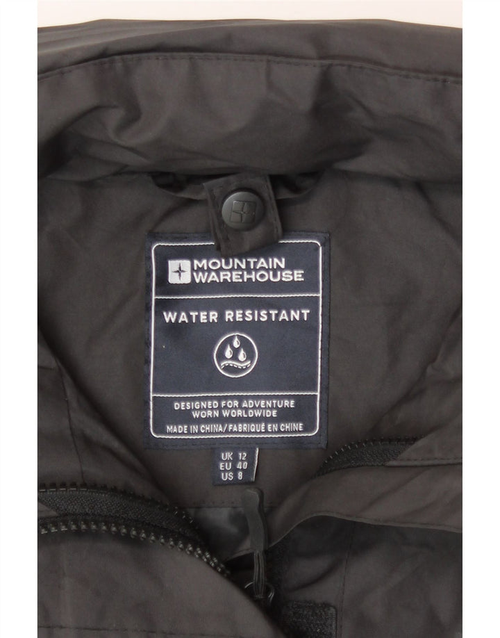 Giacca antipioggia con cappuccio da donna Mountain Warehouse UK 12 Medium Nero Poliammide