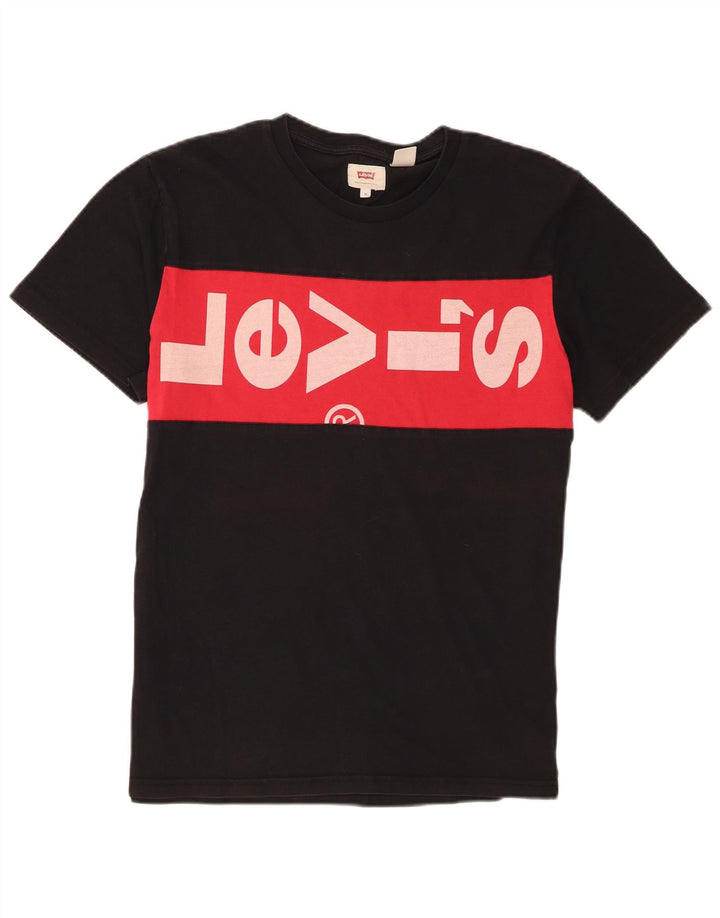 T-shirt grafica da uomo Levi's Top in cotone nero medio