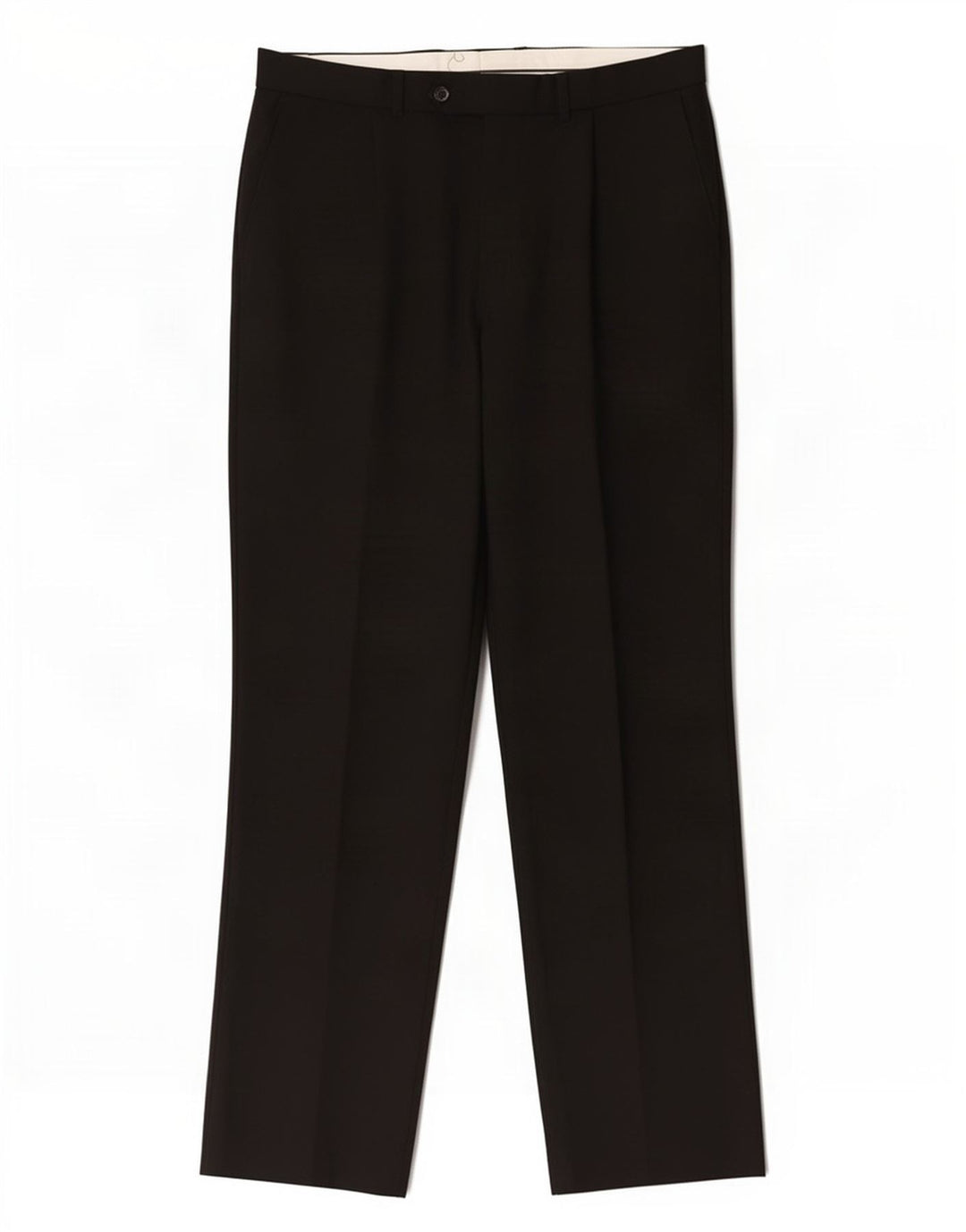 Pantaloni da abito dritti da uomo Marks & Spencer W34 L31 poliestere nero