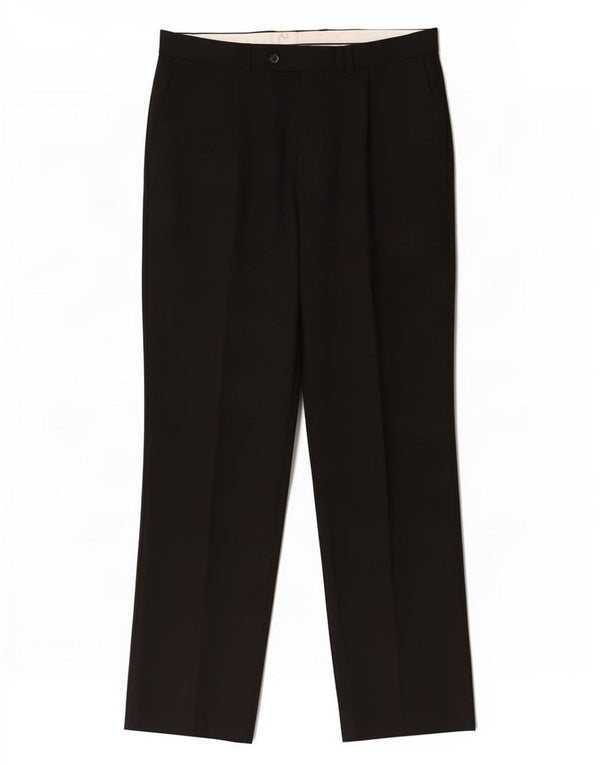 Pantaloni da abito dritti da uomo Marks & Spencer W34 L31 poliestere nero