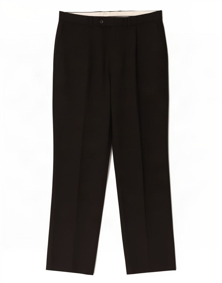 Pantaloni da abito dritti da uomo Marks & Spencer W34 L31 poliestere nero